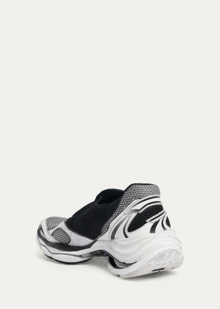 Balenciaga Men's D'Orsay Mesh Mismatched Slip-On Sneakers | Thumbnail 4 Balenciaga Men's D'Orsay Mesh Mismatched Slip-On Sneakers | Thumbnail 4