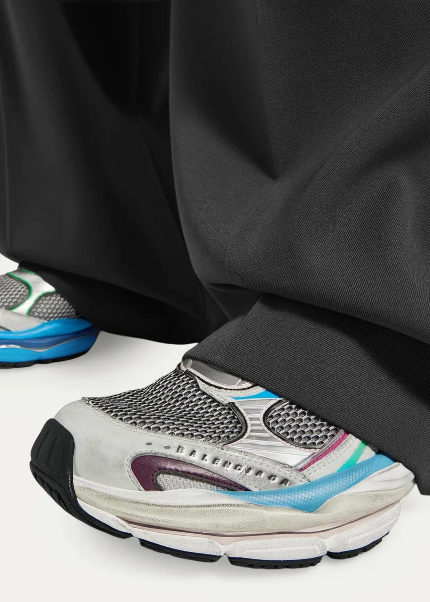 Balenciaga Men's D'Orsay Mesh Mismatched Slip-On Sneakers | Thumbnail 7 Balenciaga Men's D'Orsay Mesh Mismatched Slip-On Sneakers | Thumbnail 7