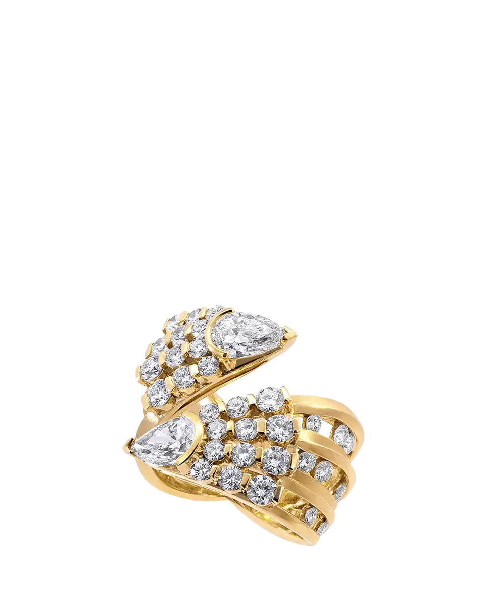 Reza Dune 18K Yellow Gold Diamond Eventail Ring | Thumbnail 2 Reza Dune 18K Yellow Gold Diamond Eventail Ring | Thumbnail 2