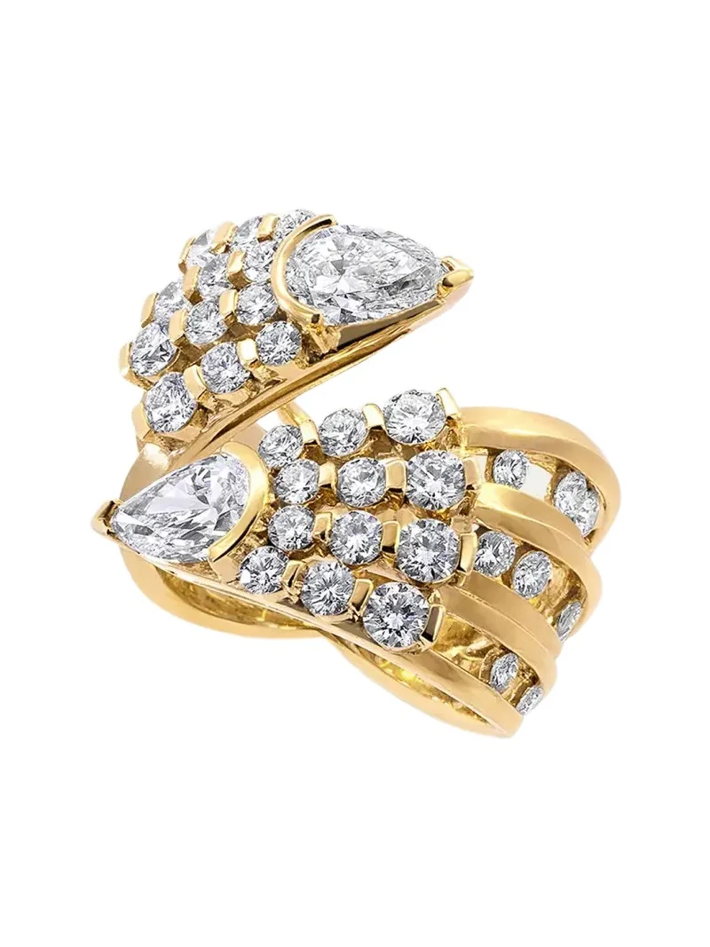Dune 18K Yellow Gold Diamond Eventail Ring