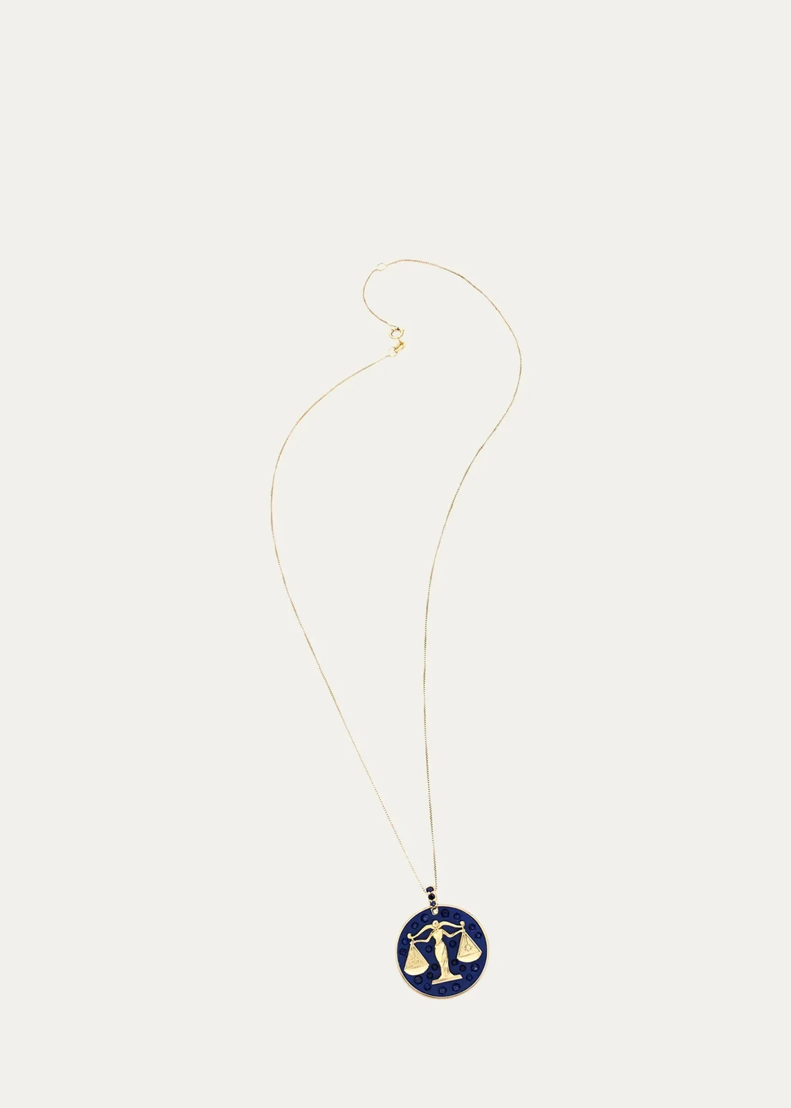 Libra 18K Yellow Gold, Sterling Silver & Titanium Pendant Necklace