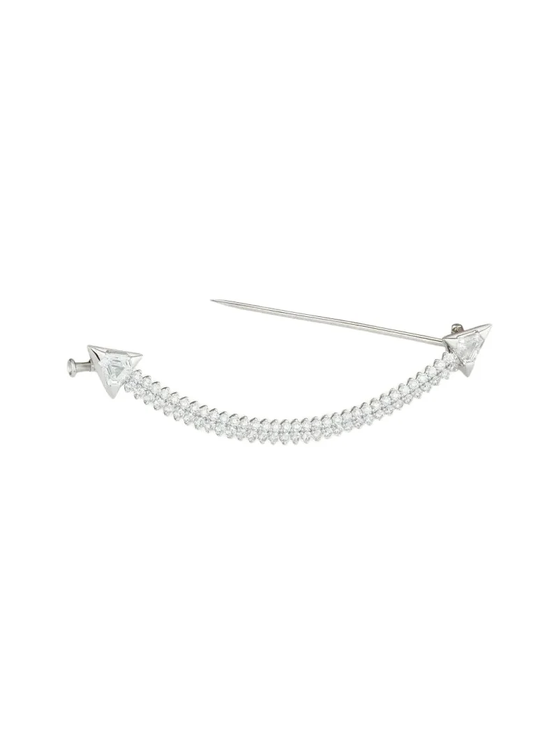 Paul Morelli 18K White Gold Diamond Smile Pin
