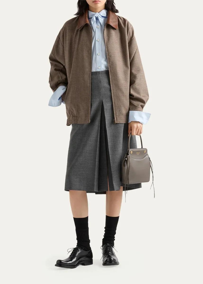 Prada Carry Leather Top-Handle Bag | Thumbnail 4