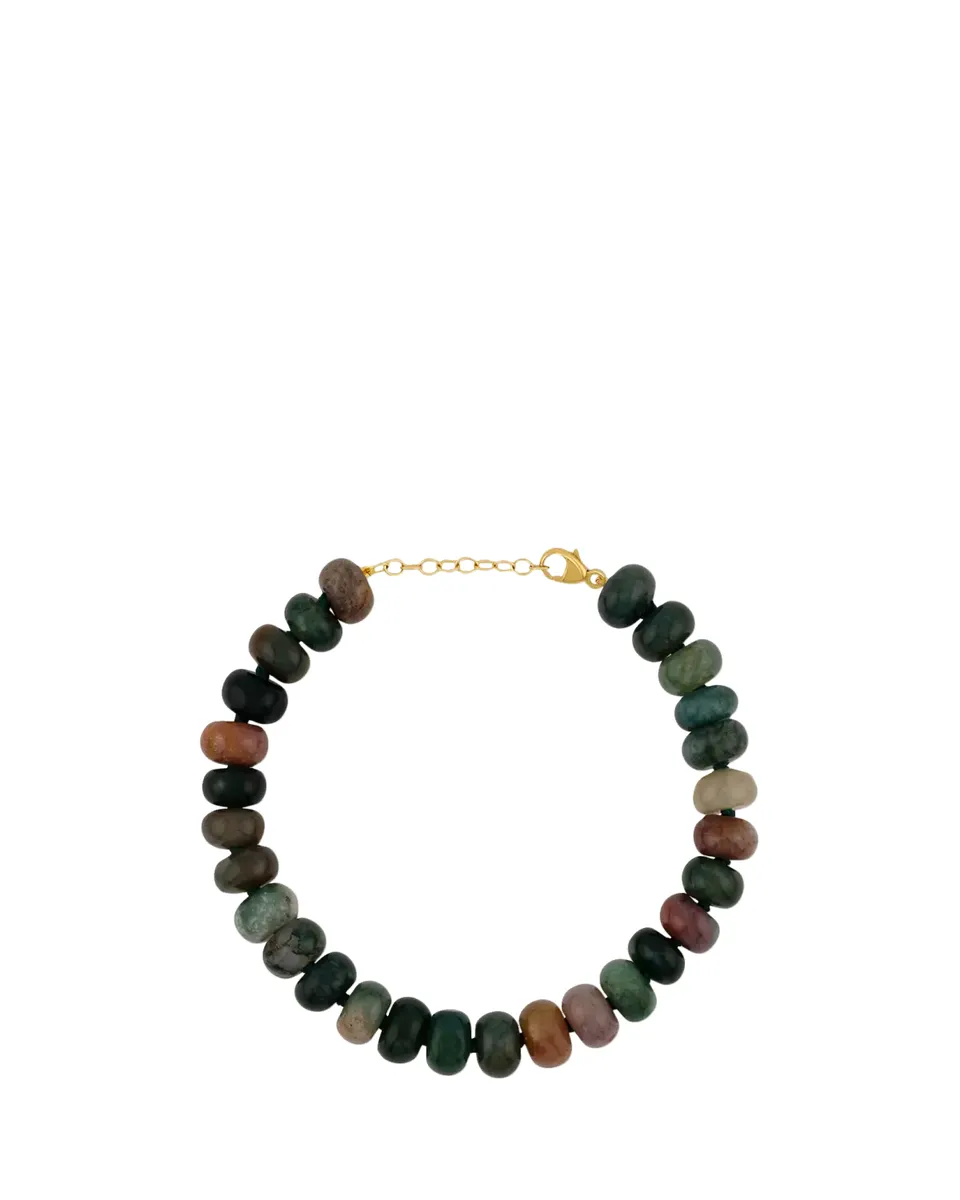 JIA JIA 14K Yellow Gold & Moss Agate Beaded Bracelet | Thumbnail 2 JIA JIA 14K Yellow Gold & Moss Agate Beaded Bracelet | Thumbnail 2