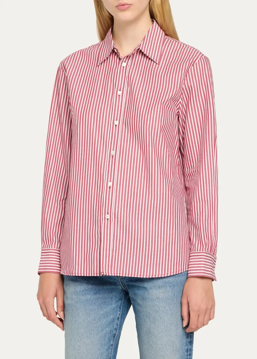 Nili Lotan Raphael Striped Cotton Shirt | Thumbnail 4 Nili Lotan Raphael Striped Cotton Shirt | Thumbnail 4