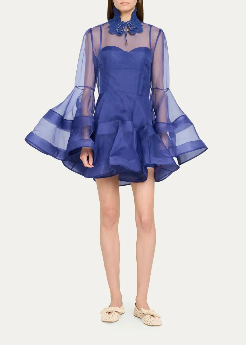 Zimmermann Clash Lantern Mini Dress | Thumbnail 2 Zimmermann Clash Lantern Mini Dress | Thumbnail 2