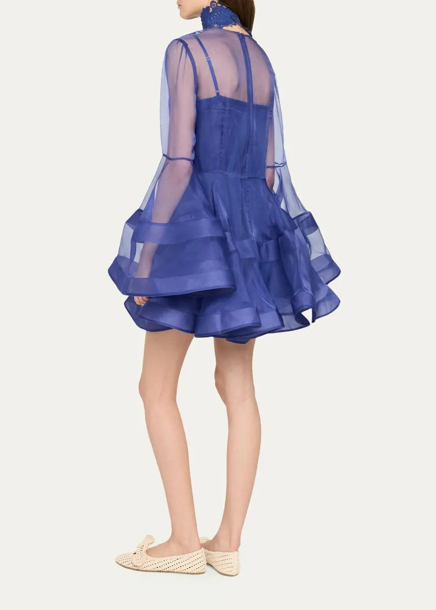 Zimmermann Clash Lantern Mini Dress | Thumbnail 3 Zimmermann Clash Lantern Mini Dress | Thumbnail 3