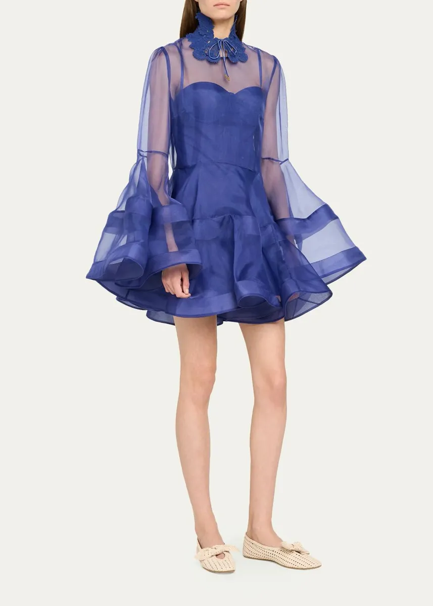 Zimmermann Clash Lantern Mini Dress | Thumbnail 4 Zimmermann Clash Lantern Mini Dress | Thumbnail 4