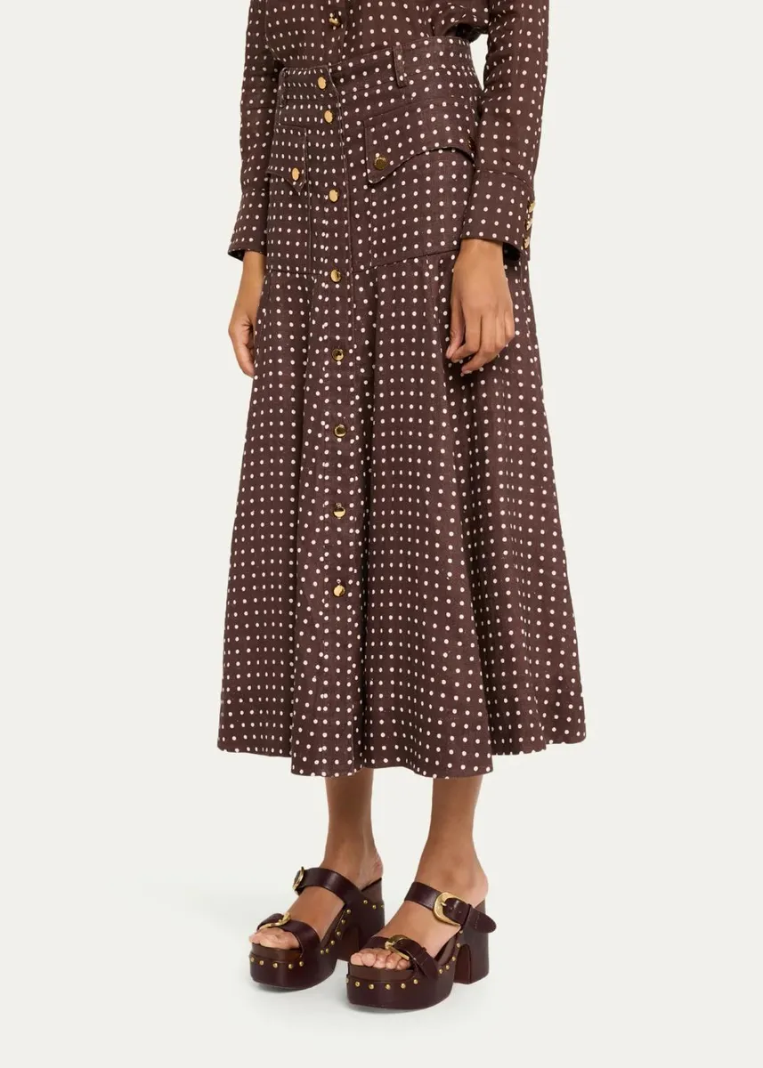 Zimmermann Cargo Linen Midi Skirt | Thumbnail 4