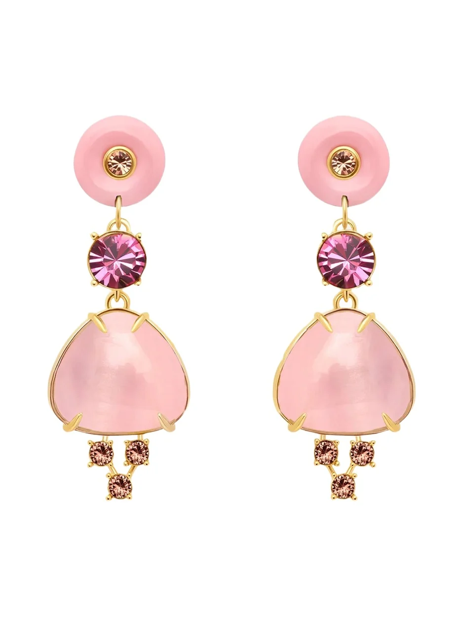 Cabochon Drop Crystal Earrings Cabochon Drop Crystal Earrings