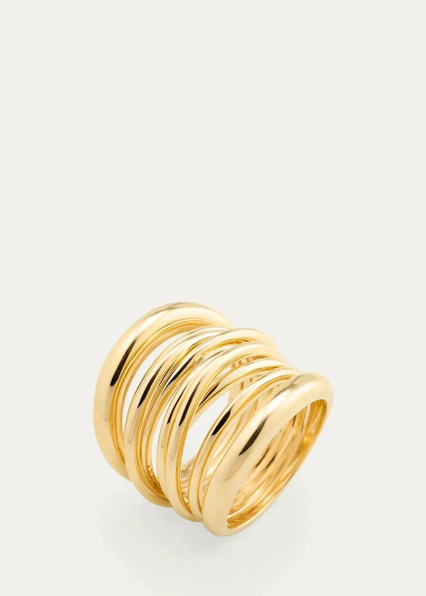 SIDNEY GARBER 18K Yellow Gold Tall Scribble Band Ring | Thumbnail 3 SIDNEY GARBER 18K Yellow Gold Tall Scribble Band Ring | Thumbnail 3