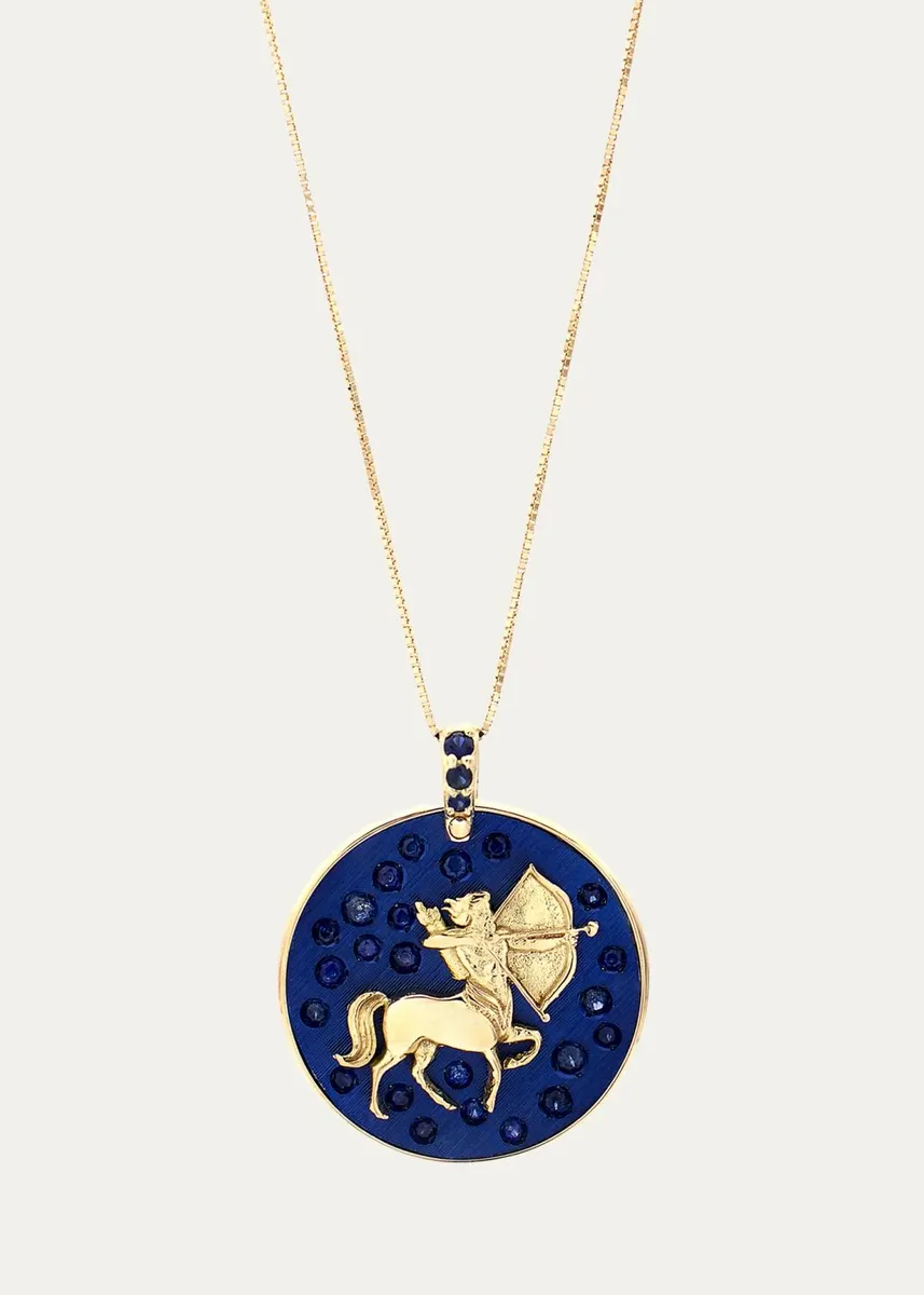 FARAONE MENNELLA by R.F.M.A.S. 18K SAGITTARIUS Necklace with Sapphires | Thumbnail 4 FARAONE MENNELLA by R.F.M.A.S. 18K SAGITTARIUS Necklace with Sapphires | Thumbnail 4
