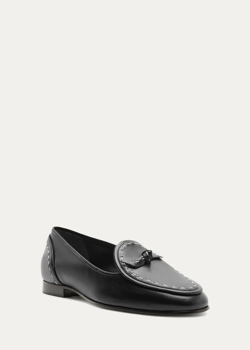 Alexandre Birman Clarita Topstitched Leather Loafers | Thumbnail 2 Alexandre Birman Clarita Topstitched Leather Loafers | Thumbnail 2