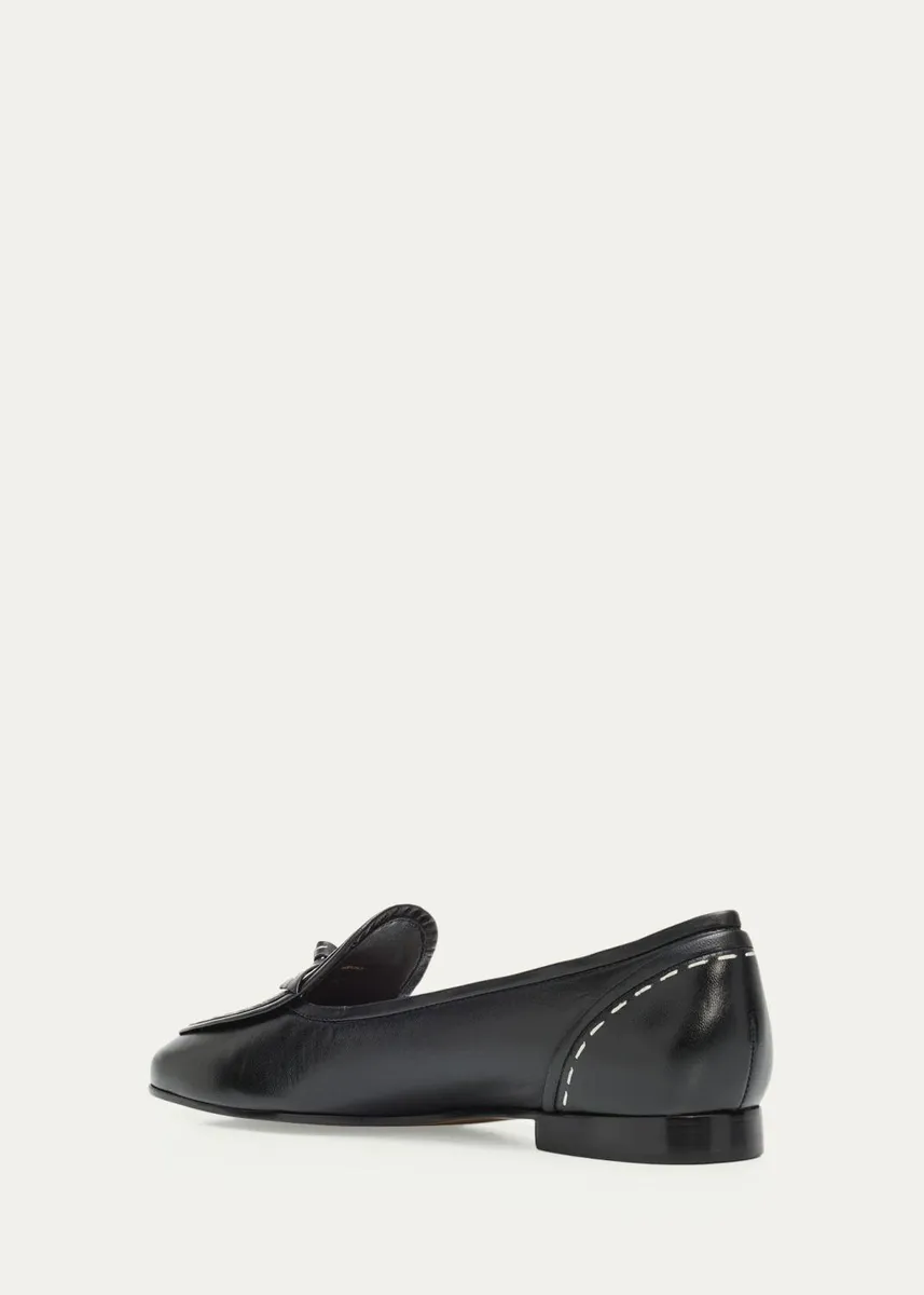 Alexandre Birman Clarita Topstitched Leather Loafers | Thumbnail 3 Alexandre Birman Clarita Topstitched Leather Loafers | Thumbnail 3