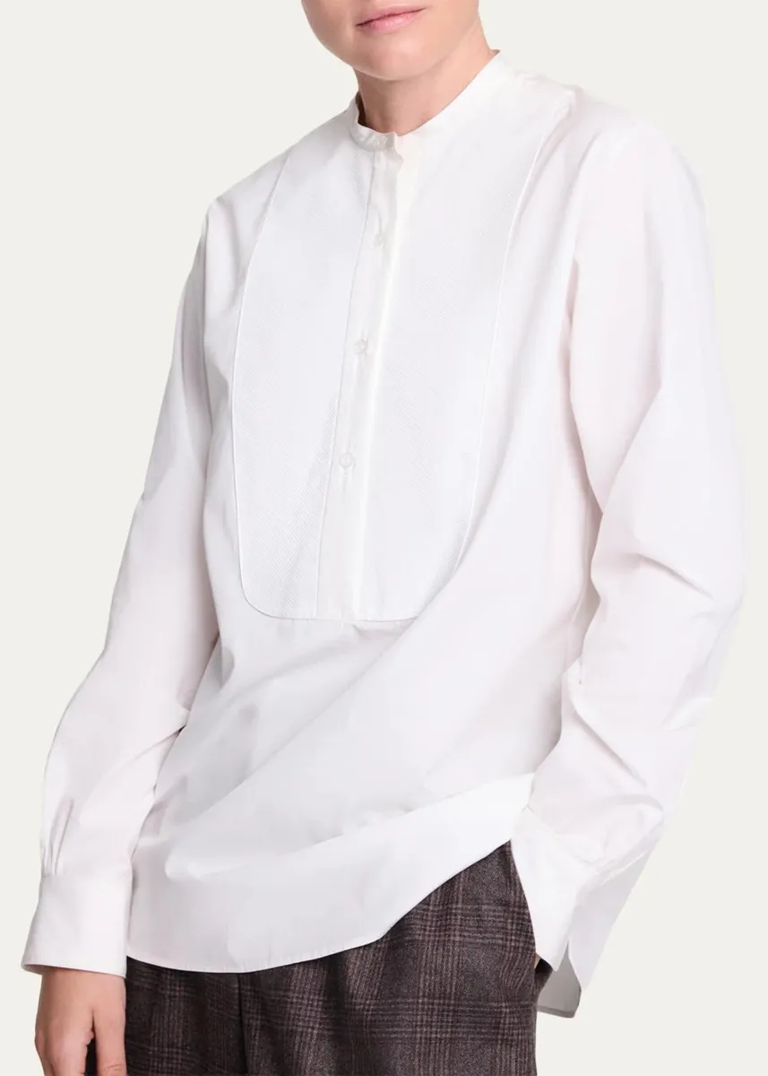 TWP Simpleman Bib-Front Cotton Shirt | Thumbnail 4 TWP Simpleman Bib-Front Cotton Shirt | Thumbnail 4