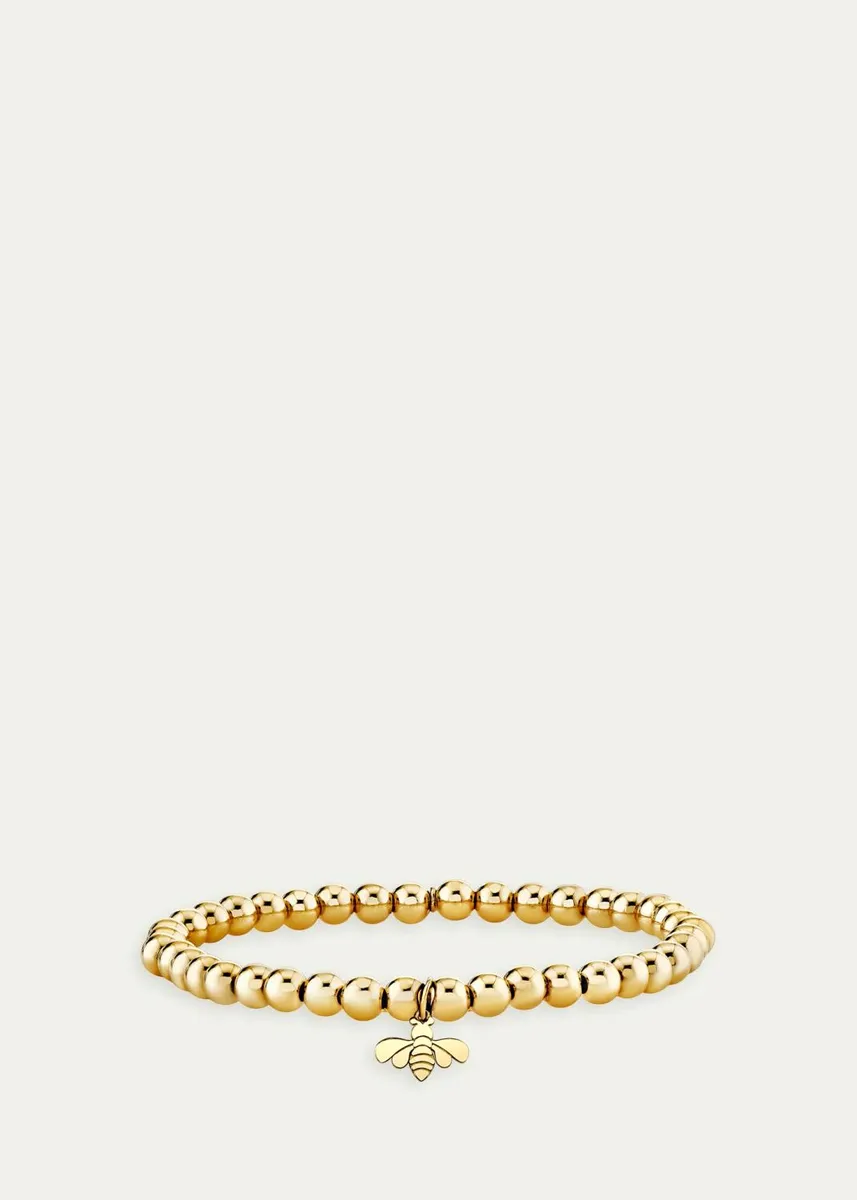 Sydney Evan 14K Pure Bee Stretch Bracelet | Thumbnail 2