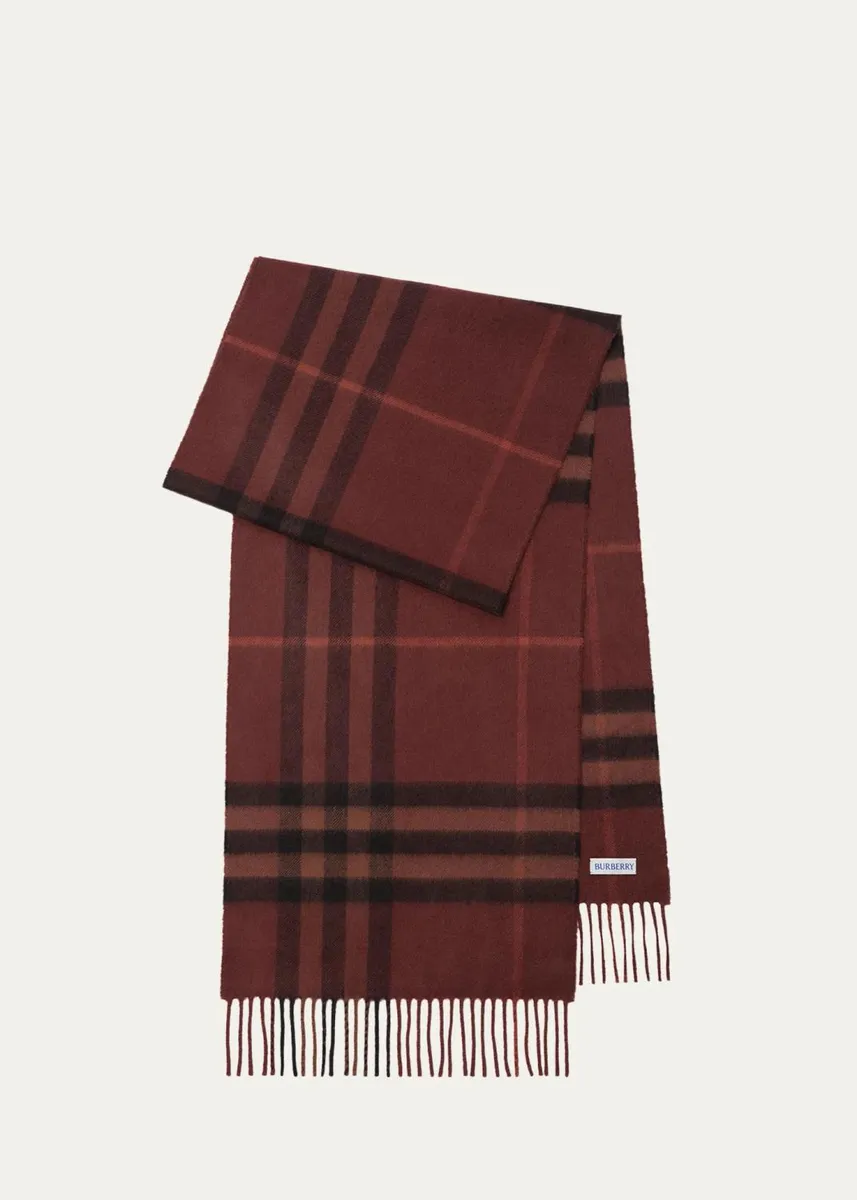 Burberry Men's Giant Check Cashmere Scarf | Thumbnail 2