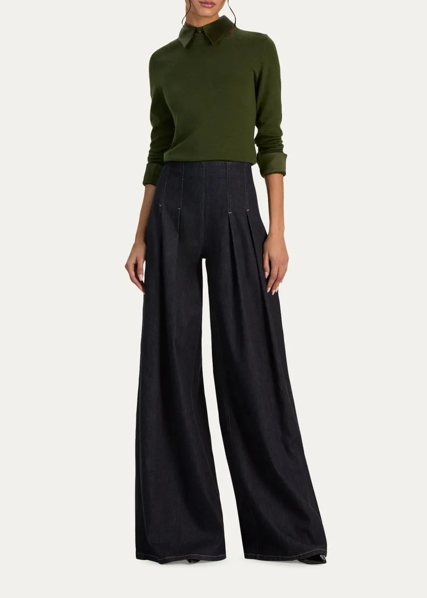 Alice + Olivia Porla Wool-Blend Spread-Collar Sweater | Thumbnail 2 Alice + Olivia Porla Wool-Blend Spread-Collar Sweater | Thumbnail 2