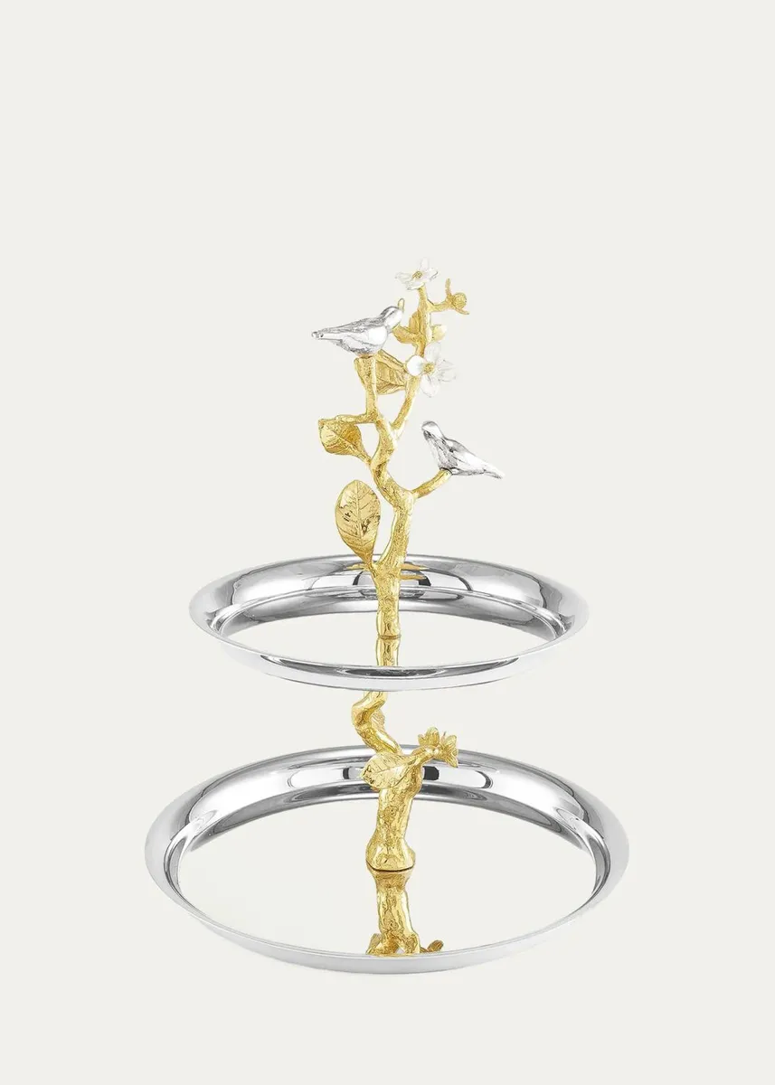 Michael Aram Lovebirds Silver & Gold Etagere | Thumbnail 2
