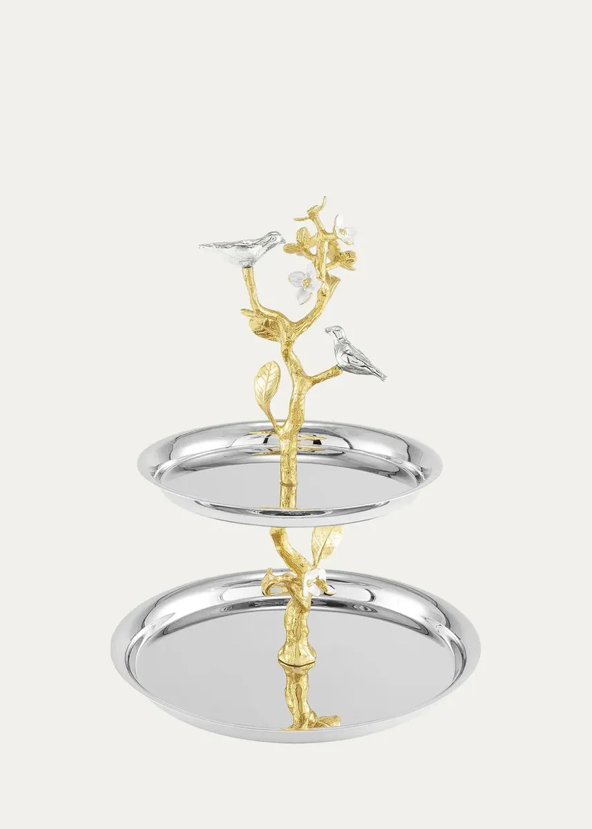 Michael Aram Lovebirds Silver & Gold Etagere | Thumbnail 3