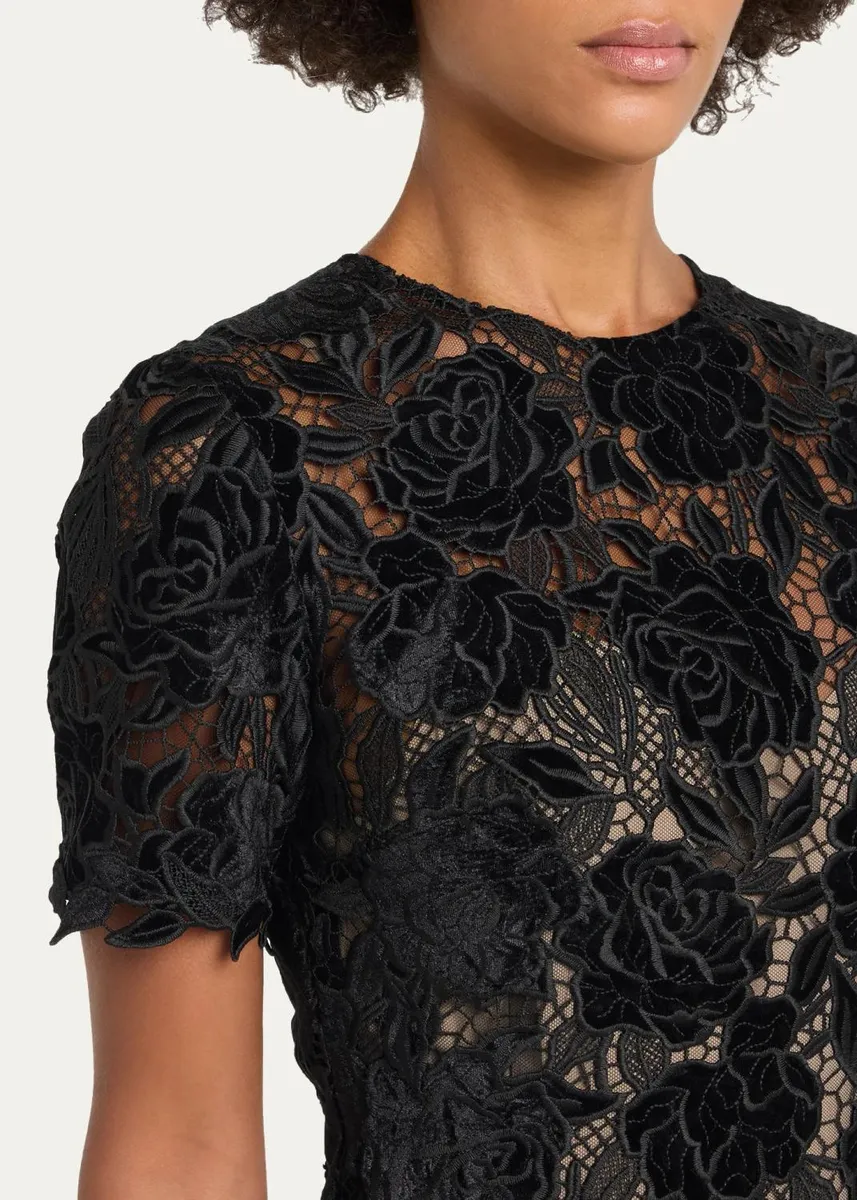 Carolina Herrera Floral Lace Knee-Length Dress | Thumbnail 5 Carolina Herrera Floral Lace Knee-Length Dress | Thumbnail 5