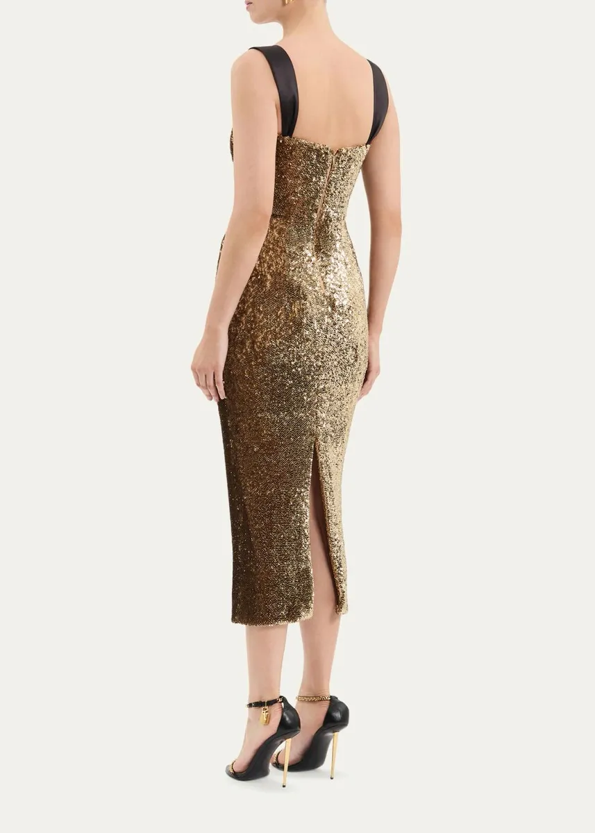 Rebecca Vallance Cambridge Bodycon Sequin Midi Dress | Thumbnail 3 Rebecca Vallance Cambridge Bodycon Sequin Midi Dress | Thumbnail 3