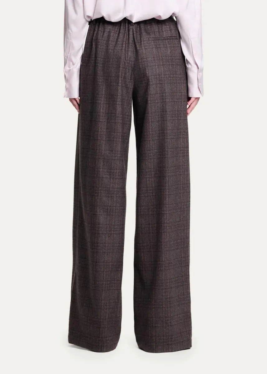 TWP Hudson Checked Pleated Straight-Leg Pants | Thumbnail 3 TWP Hudson Checked Pleated Straight-Leg Pants | Thumbnail 3