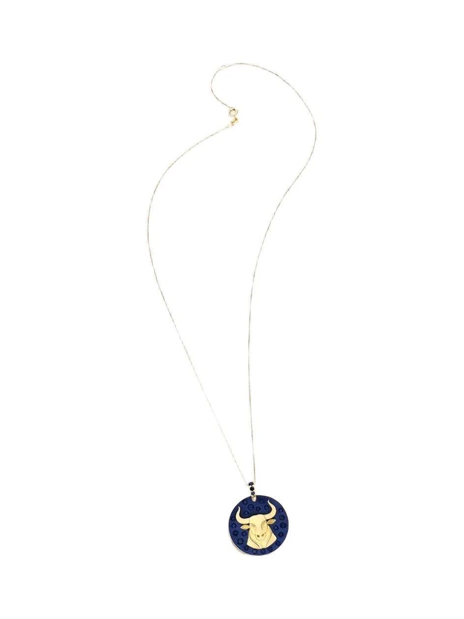 18K TAURUS Necklace with Sapphires 18K TAURUS Necklace with Sapphires
