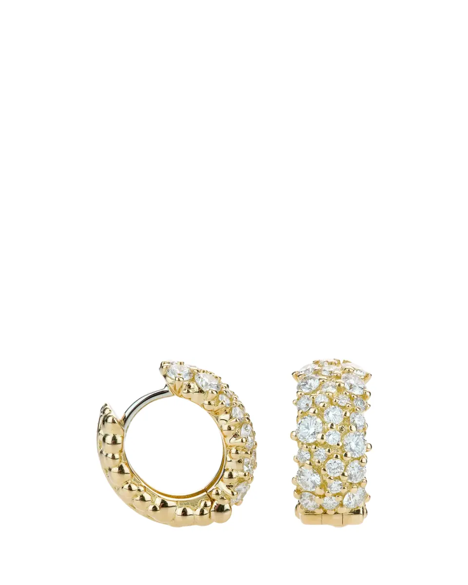 Paul Morelli 18K Yellow Gold Small Confetti Snap Hoop Earrings | Thumbnail 2 Paul Morelli 18K Yellow Gold Small Confetti Snap Hoop Earrings | Thumbnail 2
