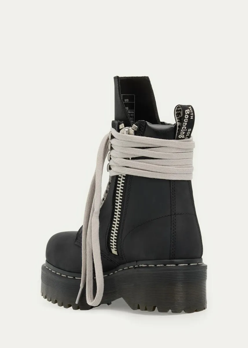 Dr. Martens x Rick Owens x Dr. Martens Quad Sole Steel-Toe Leather Boots | Thumbnail 2 Dr. Martens x Rick Owens x Dr. Martens Quad Sole Steel-Toe Leather Boots | Thumbnail 2
