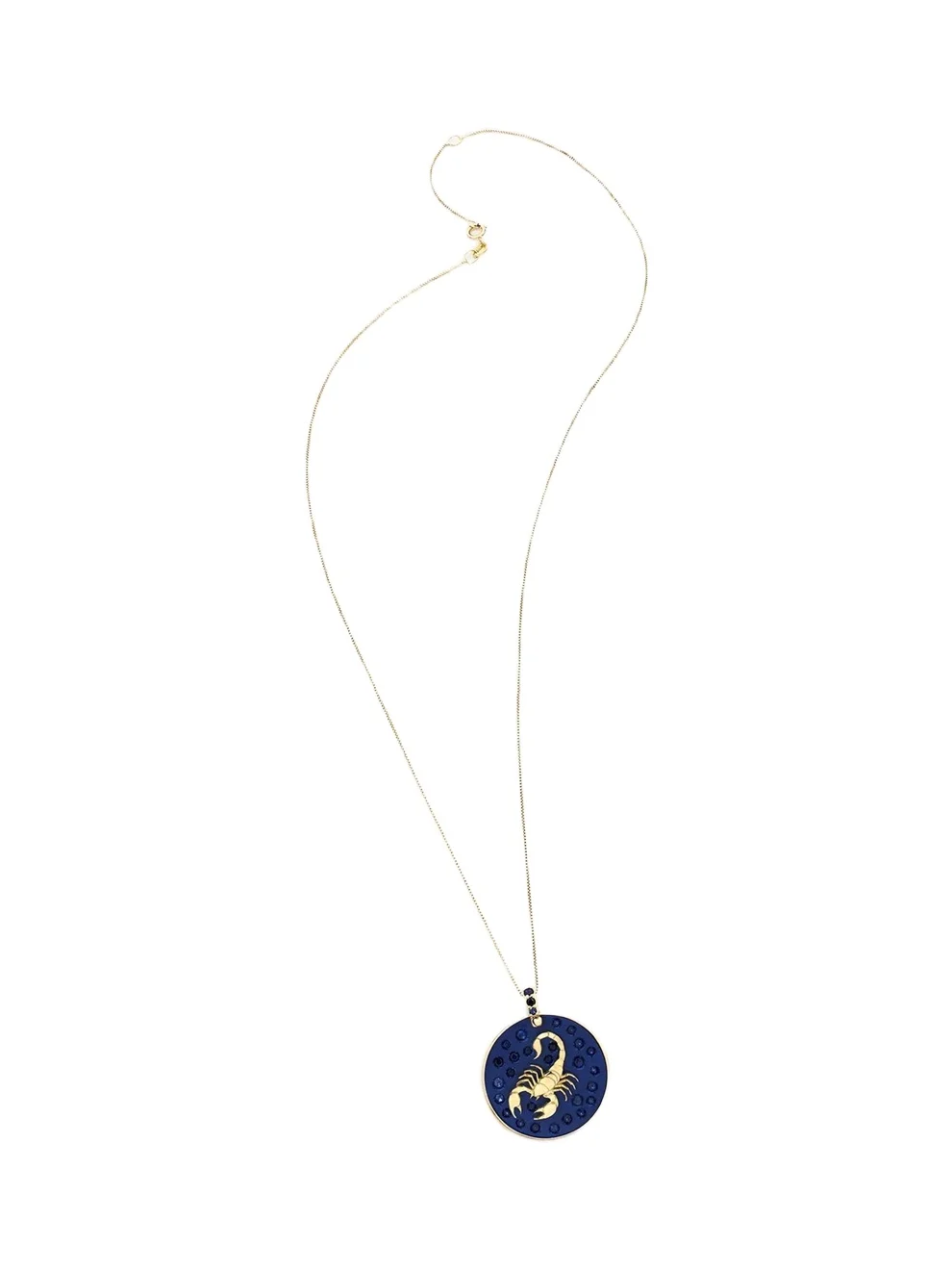 18K Yellow Gold, Sterling Silver & Titanium Scorpio Pendant Necklace