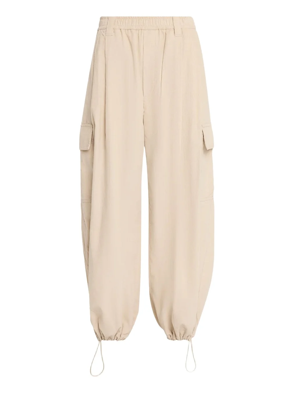 Brunello Cucinelli Cotton-Cashmere Corduroy Baggy Wide-Leg Cargo Pants