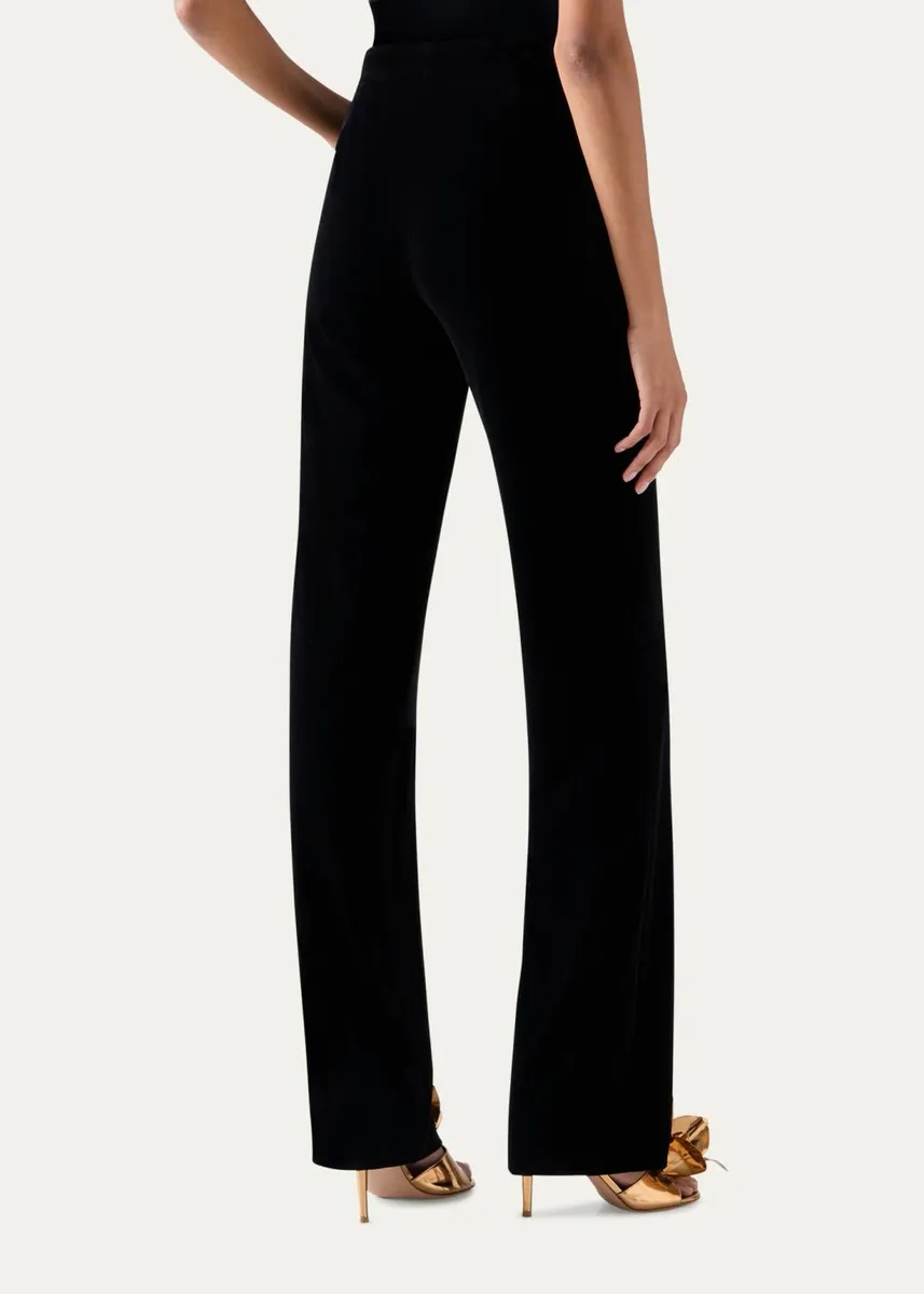 Akris Carl Velvet Jersey Straight-Leg Pants | Thumbnail 3 Akris Carl Velvet Jersey Straight-Leg Pants | Thumbnail 3