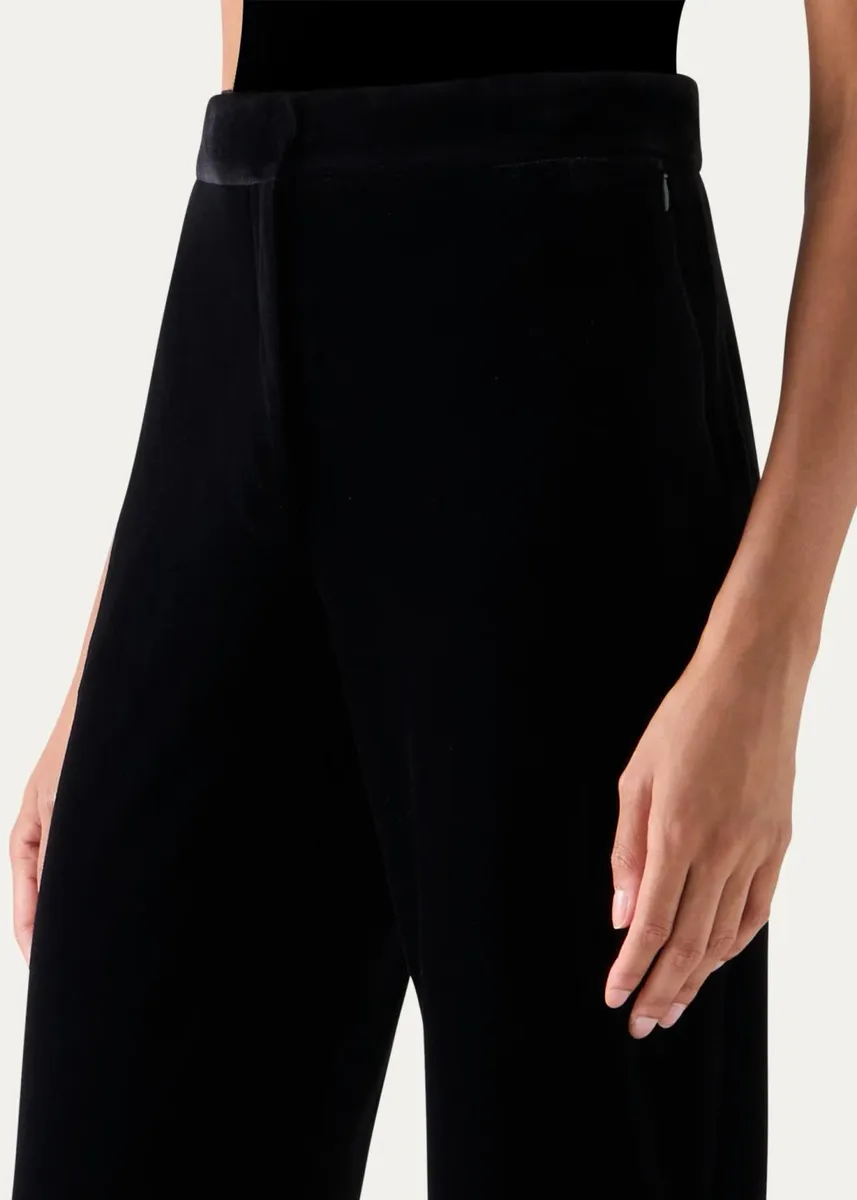 Akris Carl Velvet Jersey Straight-Leg Pants | Thumbnail 5 Akris Carl Velvet Jersey Straight-Leg Pants | Thumbnail 5