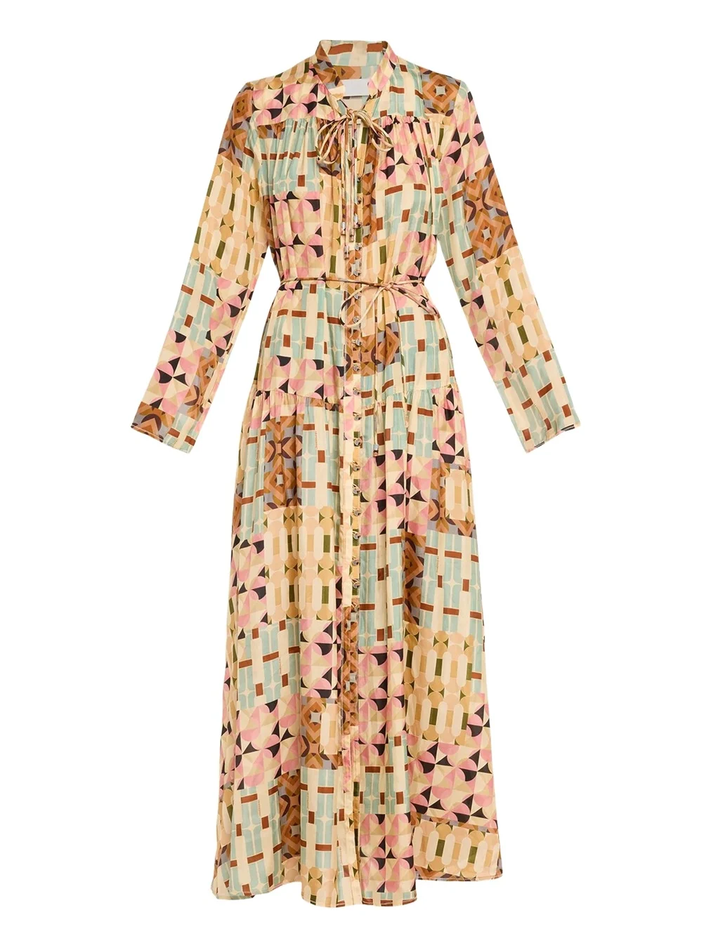 Fairlight Patchwork Silk A-Line Maxi Dress Fairlight Patchwork Silk A-Line Maxi Dress