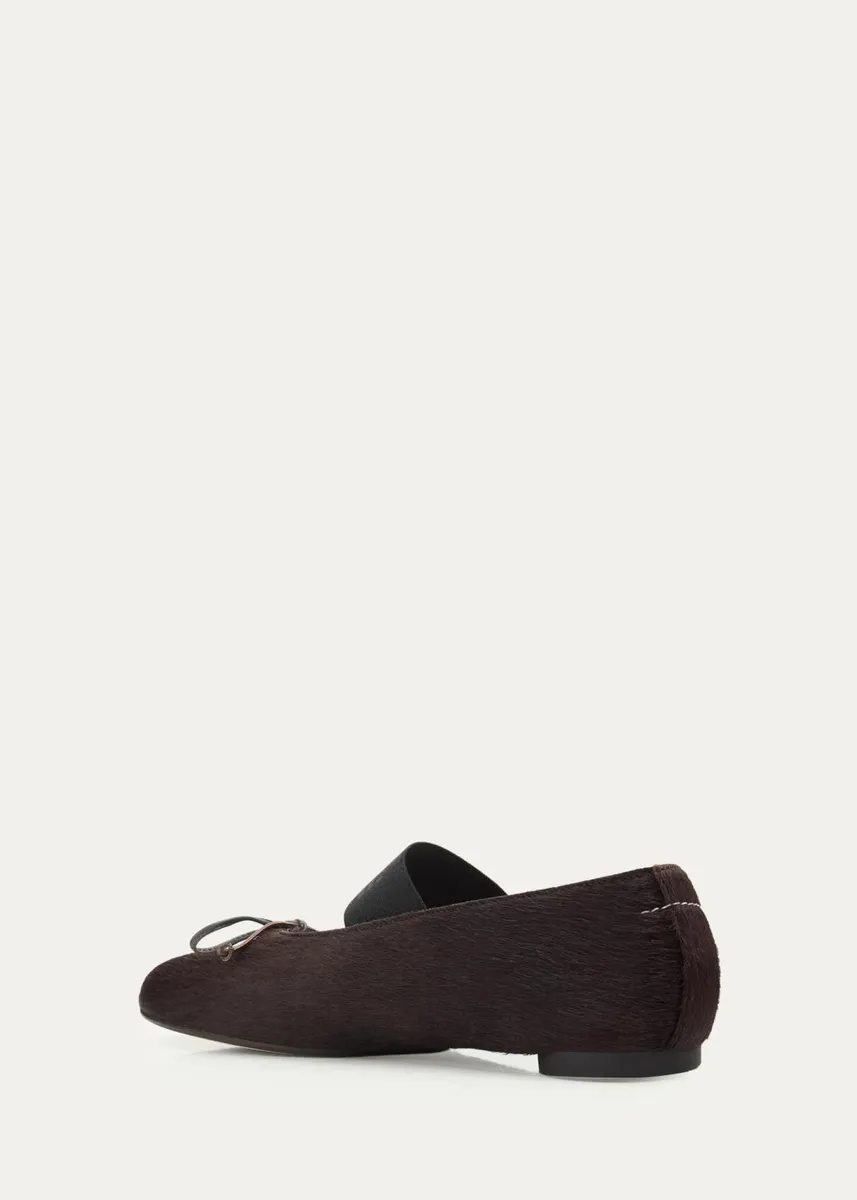 MM6 MAISON MARGIELA Anatomic Calf Hair Mary Jane Ballerina Flats | Thumbnail 4