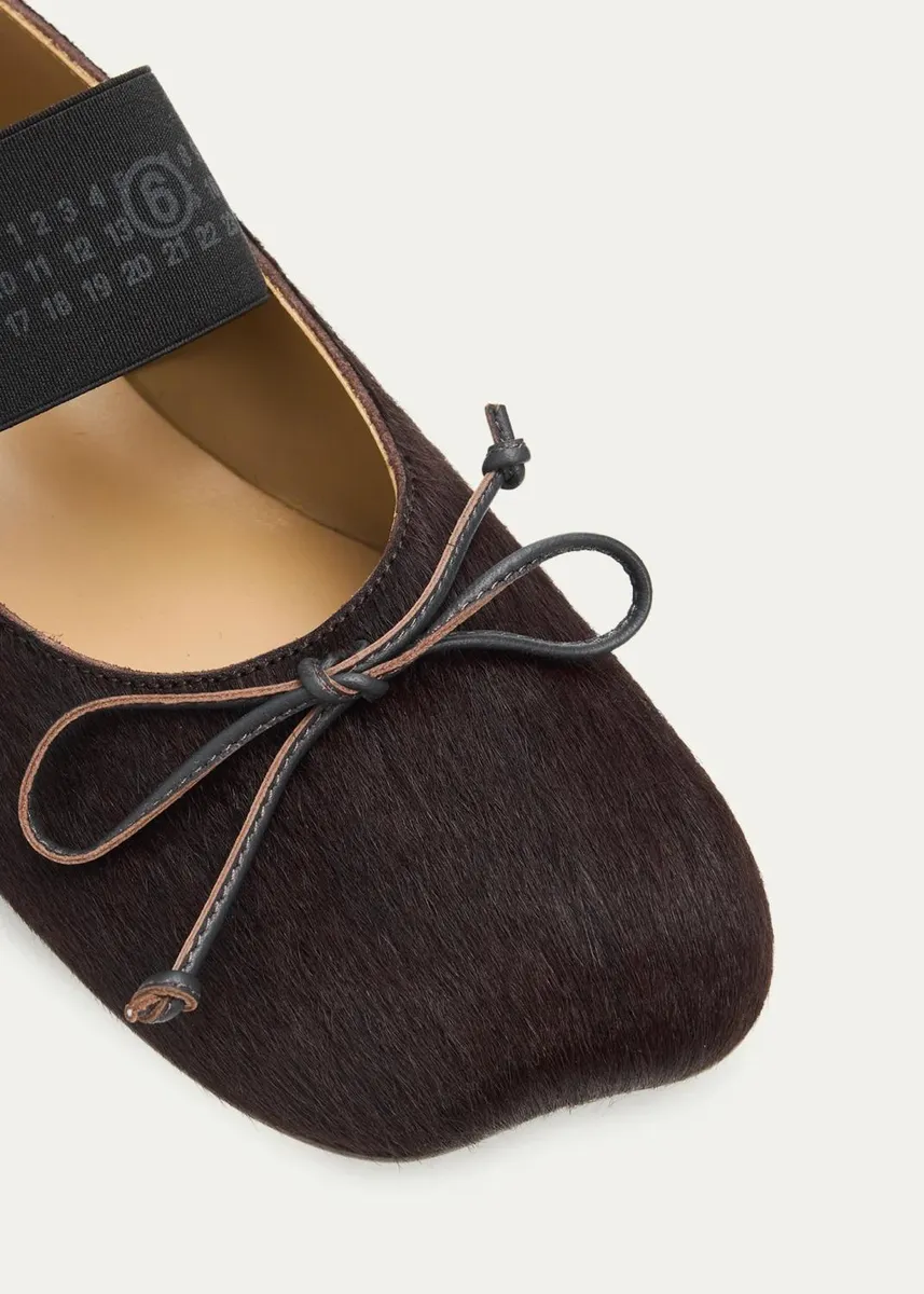 MM6 MAISON MARGIELA Anatomic Calf Hair Mary Jane Ballerina Flats | Thumbnail 5