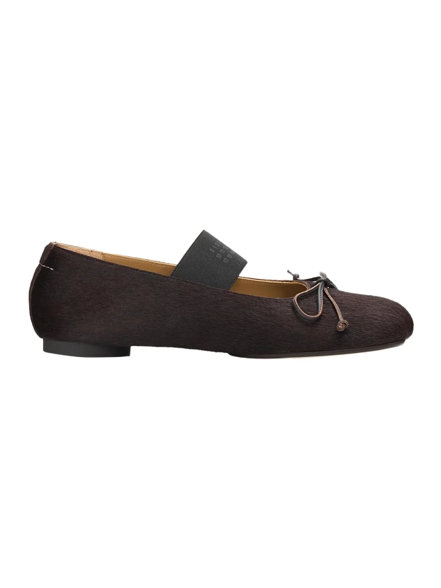 MM6 MAISON MARGIELA Anatomic Calf Hair Mary Jane Ballerina Flats