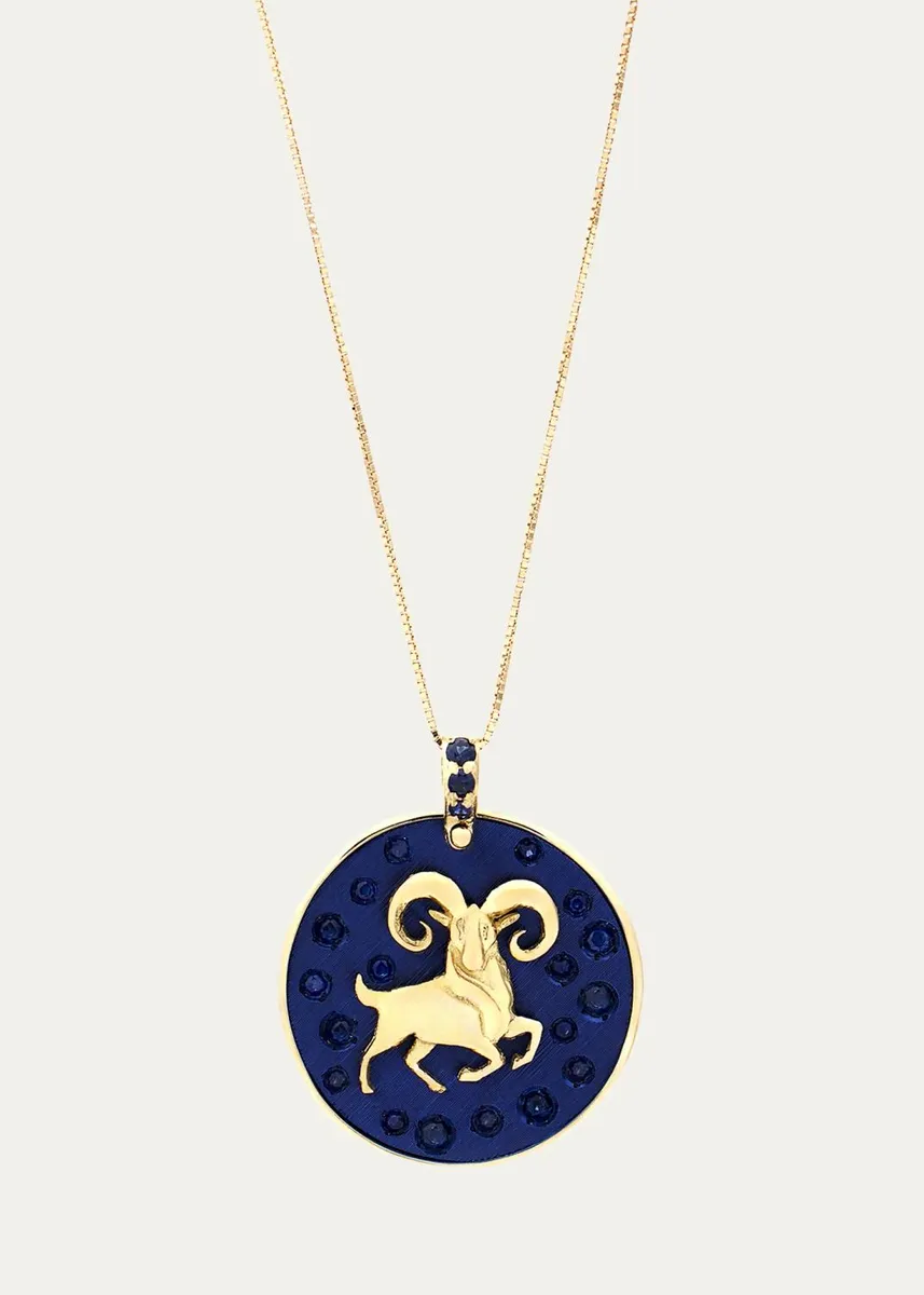 FARAONE MENNELLA by R.F.M.A.S. 18K ARIES Necklace with Sapphires | Thumbnail 3 FARAONE MENNELLA by R.F.M.A.S. 18K ARIES Necklace with Sapphires | Thumbnail 3