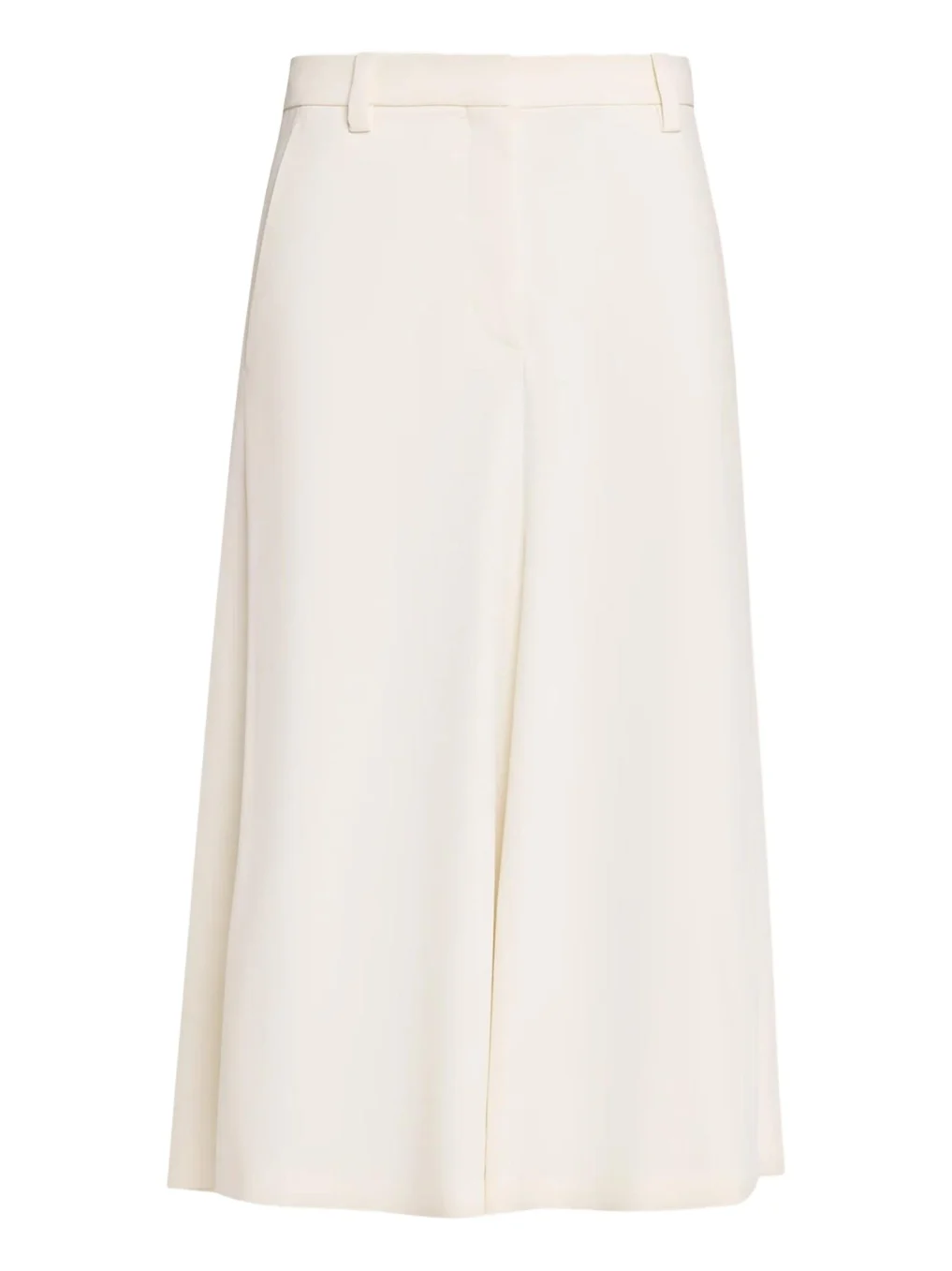 Brunello Cucinelli Couture Wool Gabardine A-Line Midi Skirt