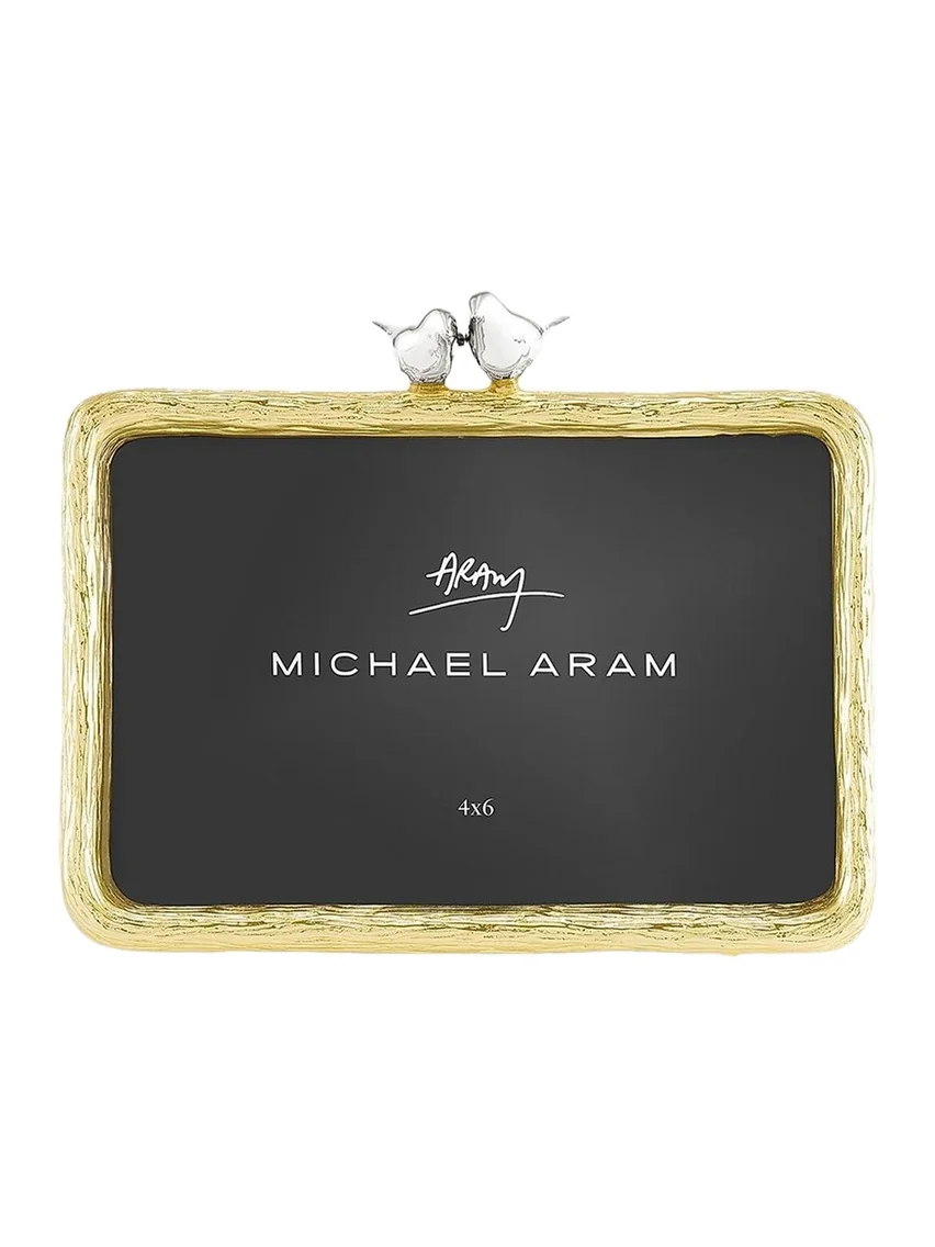 Lovebirds Silver & Gold Frame, 4" x 6" Lovebirds Silver & Gold Frame, 4" x 6"