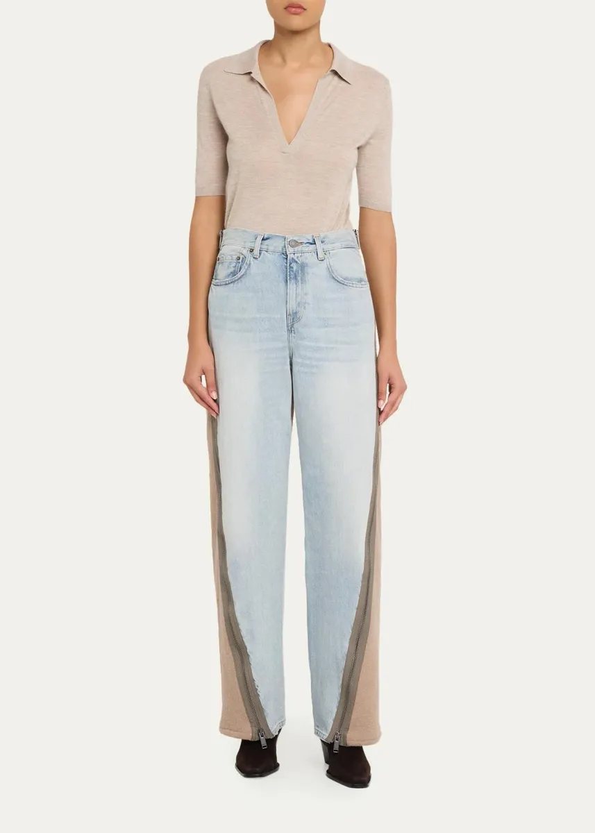 Haikure Bonnie Zip Marfa Straight-Leg Jeans | Thumbnail 2