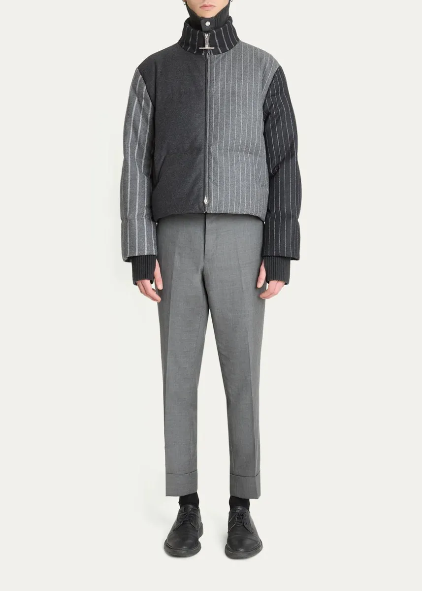 Thom Browne Chalk Striped Flannel Down Jacket | Thumbnail 2 Thom Browne Chalk Striped Flannel Down Jacket | Thumbnail 2