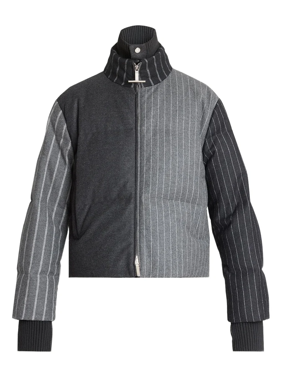 Thom Browne Chalk Striped Flannel Down Jacket
