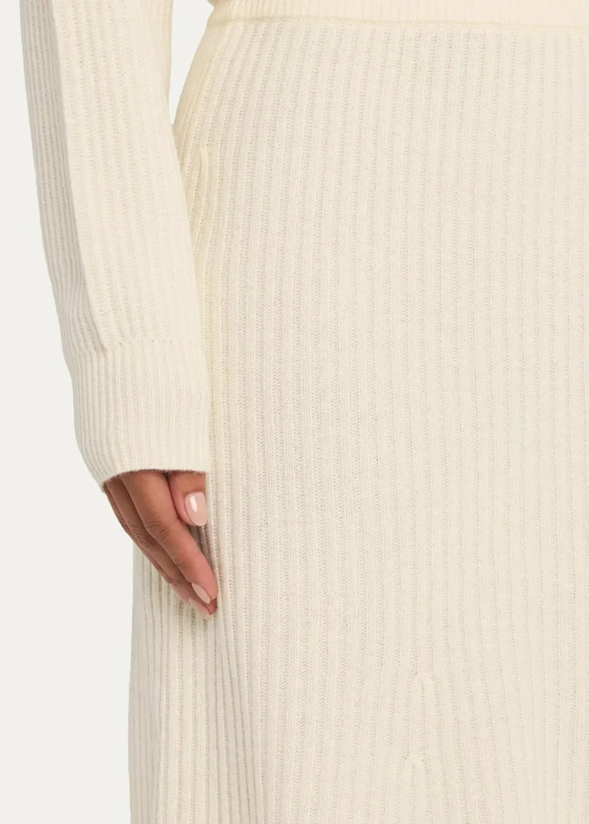 Theory Felted Wool Rib-Knit Midi Skirt | Thumbnail 5 Theory Felted Wool Rib-Knit Midi Skirt | Thumbnail 5