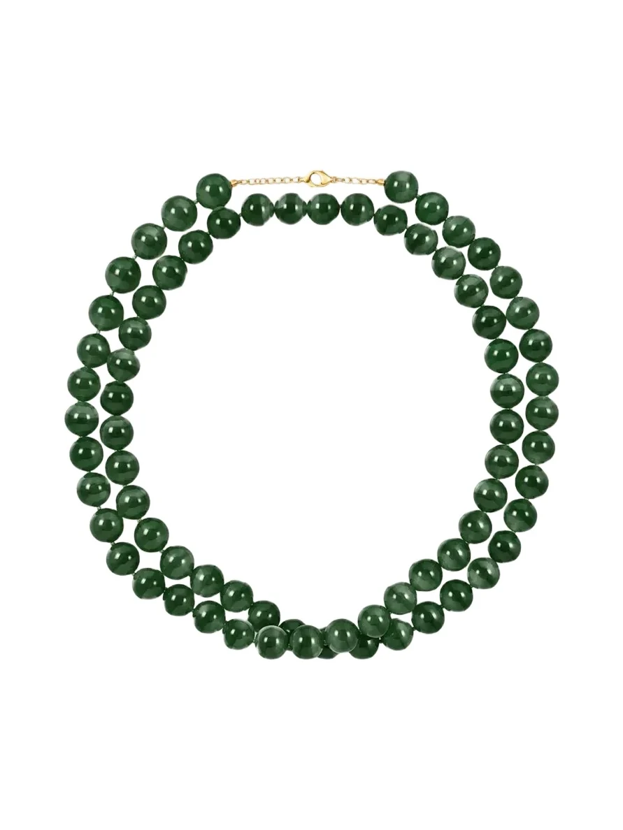 JIA JIA Dragon Jade Double Beaded Necklace