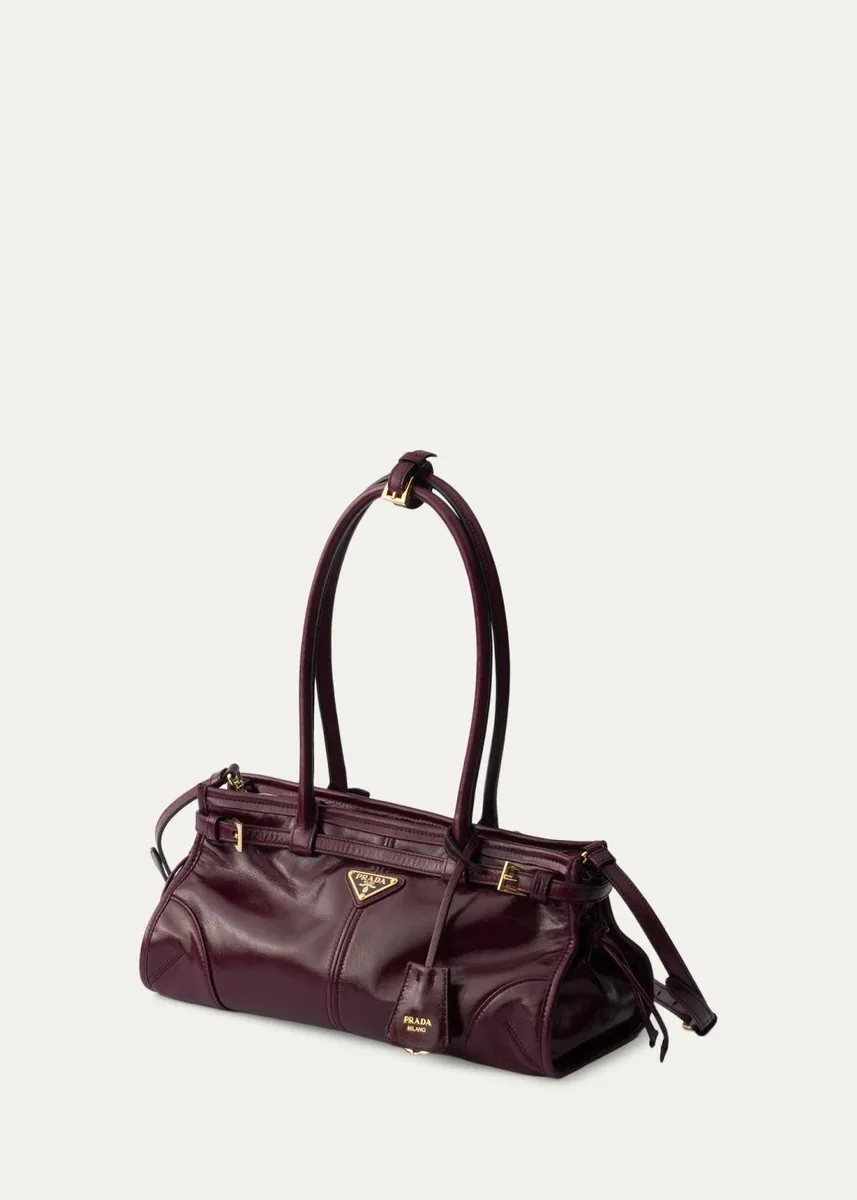 Prada Bonnie Medium Leather Shoulder Bag | Thumbnail 6