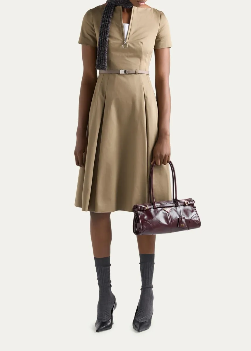 Prada Bonnie Medium Leather Shoulder Bag | Thumbnail 8