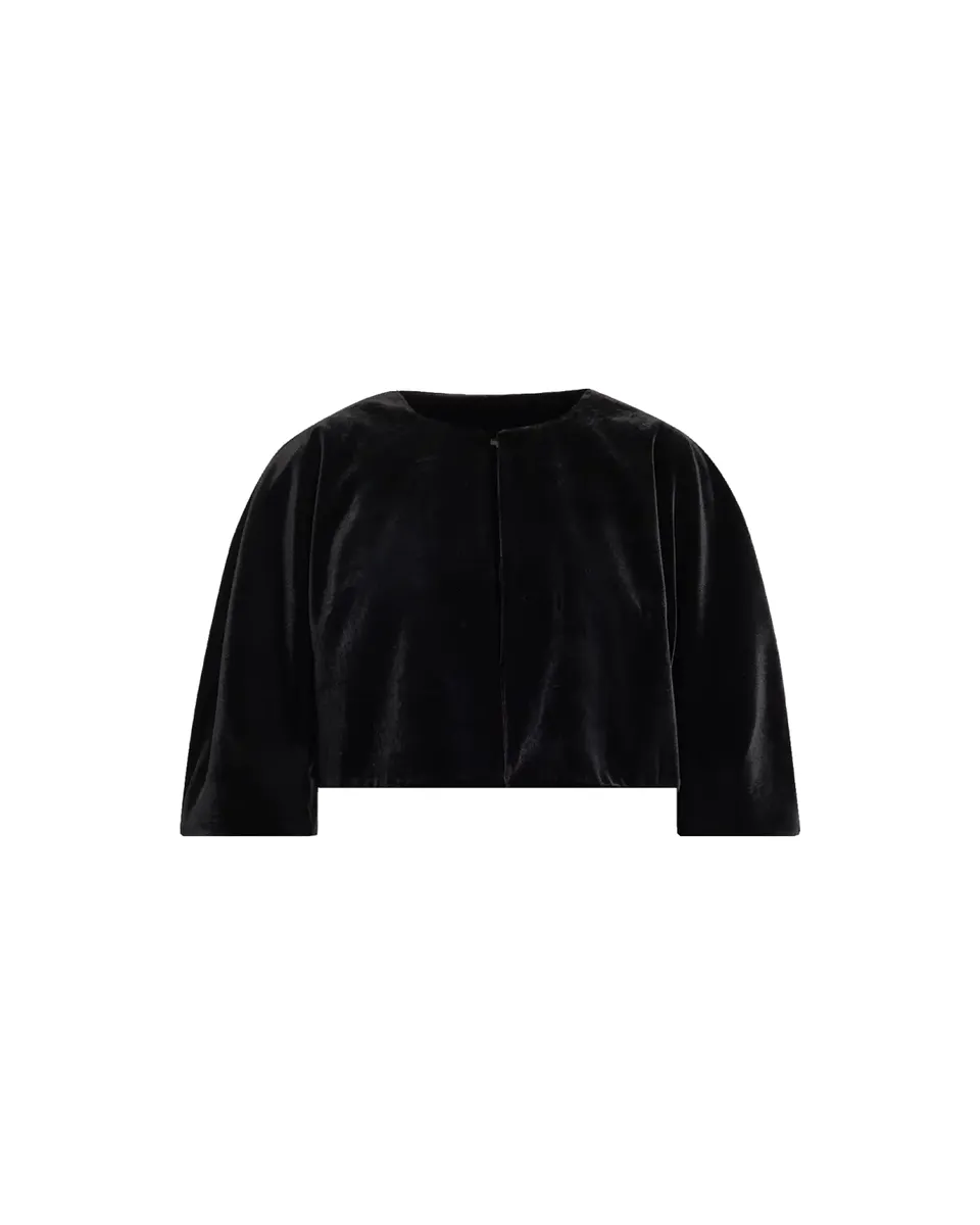Rickie Freeman for Teri Jon Cropped Velvet Bolero | Thumbnail 2