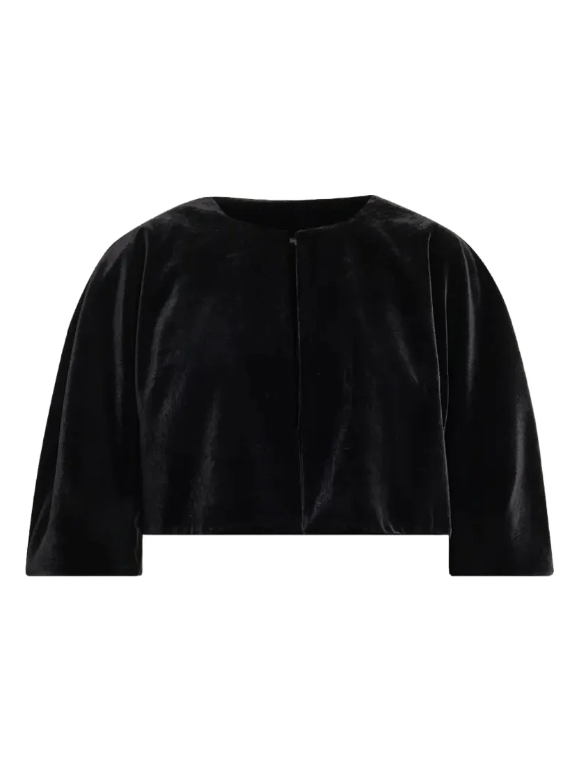 Cropped Velvet Bolero
